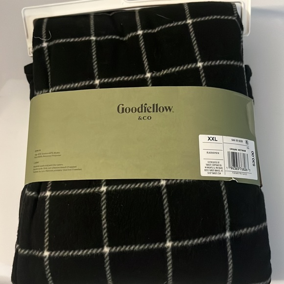 NWT Men's Black Plaid Microfleece Pajama Set- XXL - Picture 4 of 4